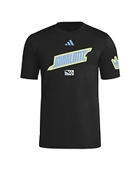 Adidas Men's Black Charlotte Fc 2025 Archive Collection Jersey Hook T-Shirt