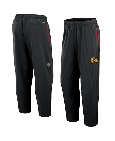 Fanatics Men's Black Chicago Blackhawks Authentic Pro Rink Coaches Pants