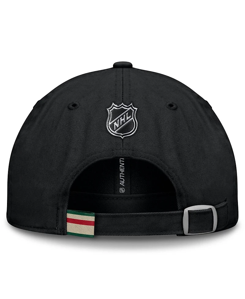 Fanatics Men's Black Minnesota Wild Authentic Pro Prime Adjustable Hat