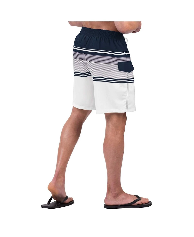 G-iii Sports by Carl Banks Men's Navy/White Seattle Mariners Jump Shot Volley Board Shorts
