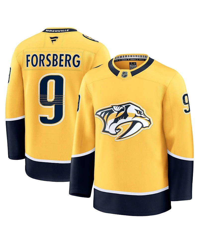 Fanatics Men's Filip Forsberg Gold Nashville Predators Home Premium Jersey