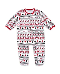 Wear by Erin Andrews Newborn New Jersey Devils Allover Print Full-Zip Sleeper with Bib Christmas Set