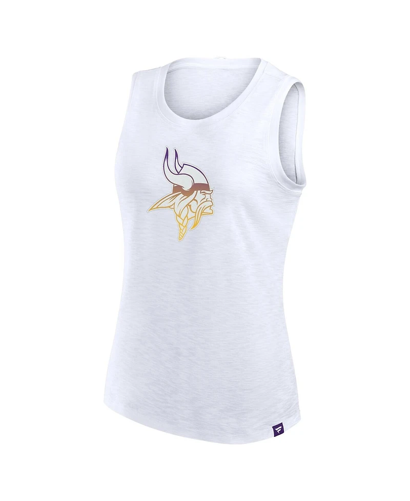Fanatics Women's White Minnesota Vikings Slub Tank Top