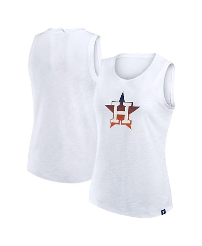 Fanatics Women's White Houston Astros Activate Slub Tank Top