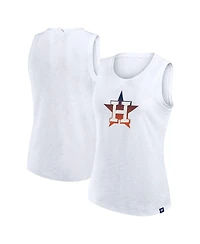 Fanatics Women's White Houston Astros Activate Slub Tank Top