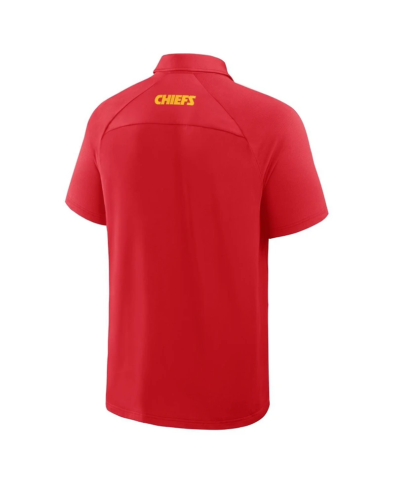 Fanatics Men's Red Kansas City Chiefs Back Around Raglan Polo Shirt