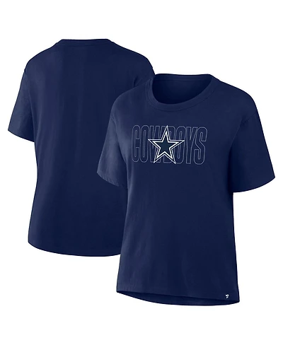 Fanatics Women's Navy Dallas Cowboys Line Em Up T-Shirt