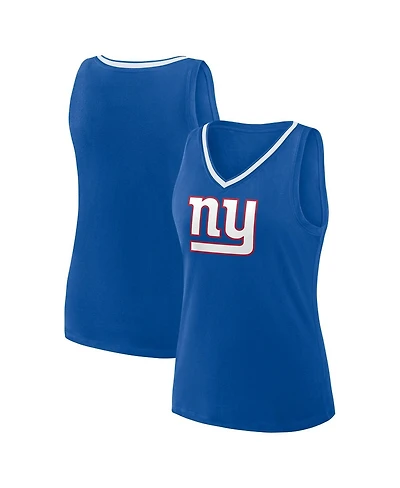 Logo Athletic Women's Royal New York Giants Stellar Win V-Neck Tank Top