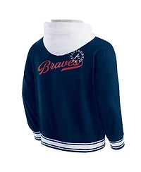Darius Rucker Collection by Fanatics Men's Navy Atlanta Braves Full-Snap Hooded Jacket