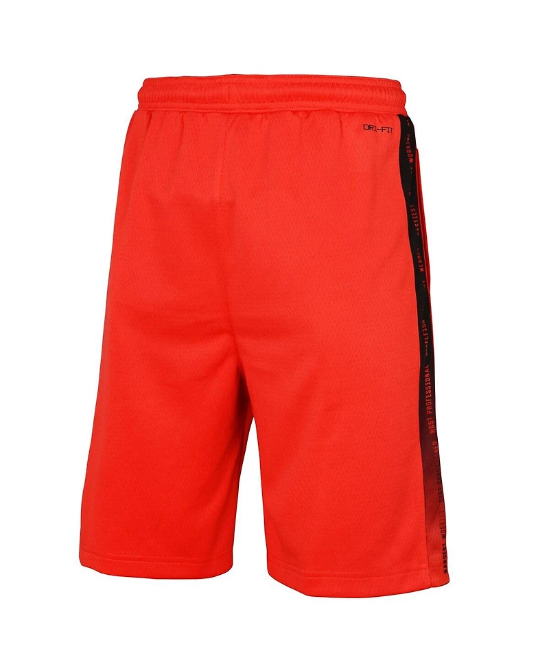 Nike Big Boys and Girls Red Miami Heat 2024/25 City Edition Swingman Performance Shorts