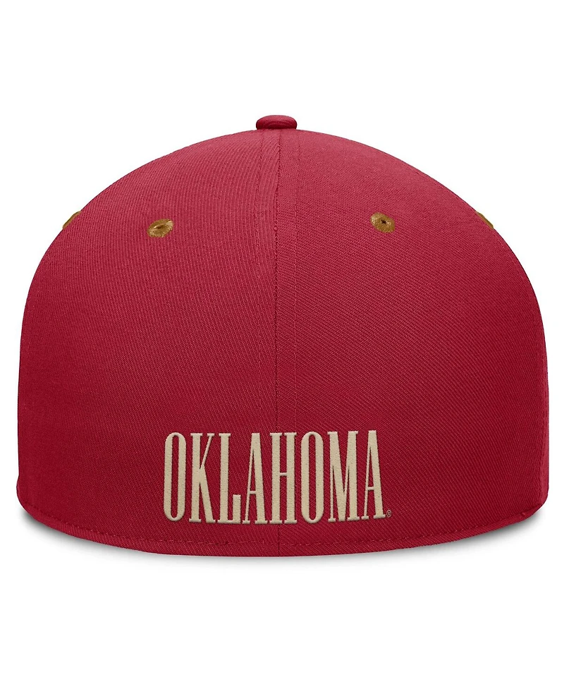 Fanatics Men's Crimson/Brown Oklahoma Sooners NoBo Fitted Hat