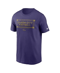 Nike Men's Purple Baltimore Ravens Primetime Local Essential T-Shirt