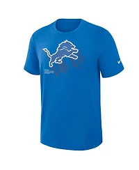 Nike Men's Blue Detroit Lions Left End Run Slub Performance T-Shirt