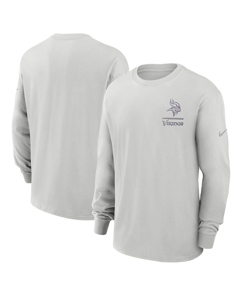 Nike Men's Gray Minnesota Vikings Essential Heavy Max90 Long Sleeve T-Shirt