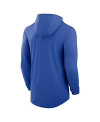 Nike Men's Royal Kentucky Wildcats Classic Arch Tri-Blend Performance Long Sleeve Hoodie T-Shirt