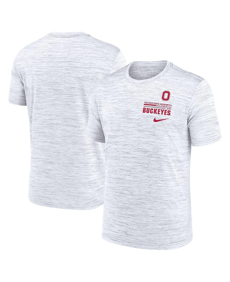 Nike Men's Gray Ohio State Buckeyes Velocity Stacked Performance T-Shirt