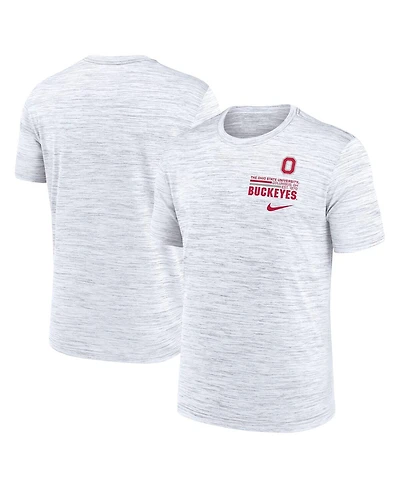 Nike Men's Gray Ohio State Buckeyes Velocity Stacked Performance T-Shirt