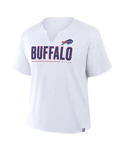 Fanatics Women's White Buffalo Bills Redzone Slub Boxy T-Shirt