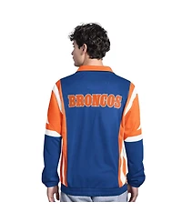 Starter Men's Blue/Orange Denver Broncos Contender Vintage Logo Full-Zip Track Jacket