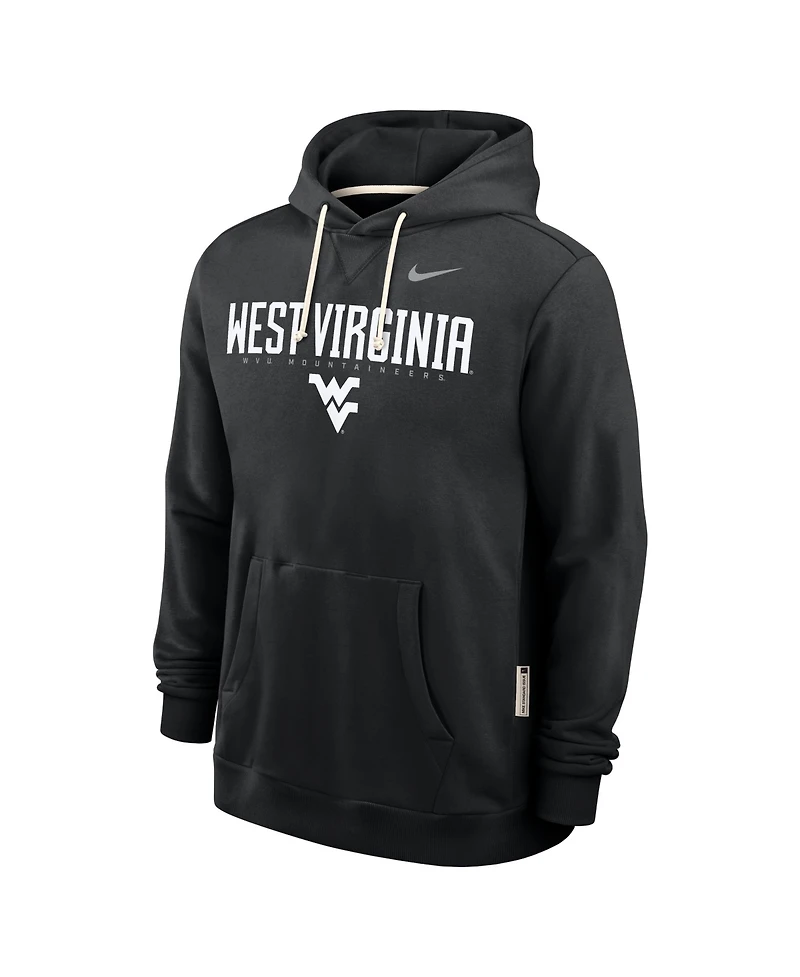 Nike Men's Black West Virginia Mountaineers 2025 Sideline Performance Pullover Hoodie