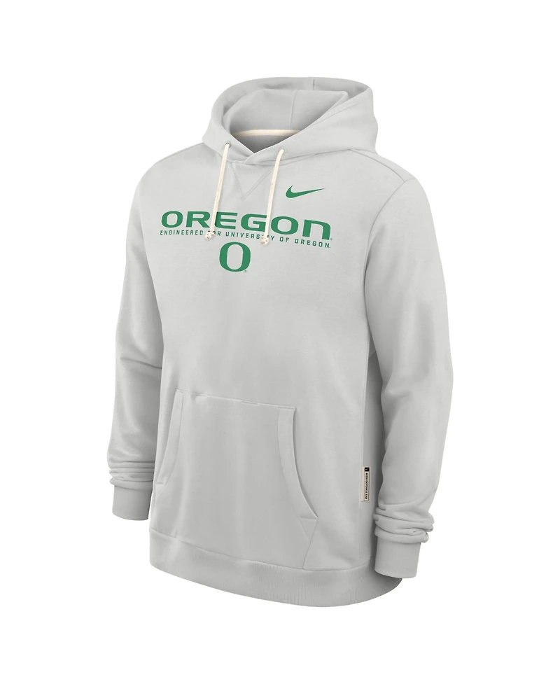 Nike Men's Gray Oregon Ducks 2025 Sideline Performance Pullover Hoodie