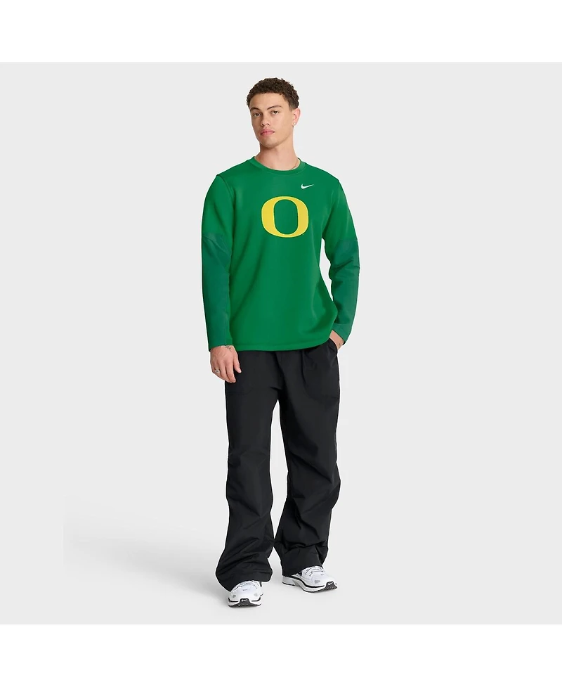 Nike Men's Green Oregon Ducks 2025 Sideline Coach Performance Long Sleeve T-Shirt