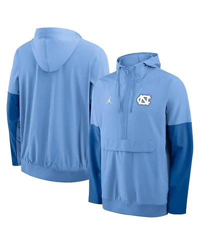Nike Men's Light Blue North Carolina Tar Heels Anorak Half-Zip Hoodie Jacket