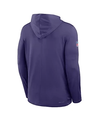 Nike Men's Purple Baltimore Ravens Sideline Pure Performance Long Sleeve Hoodie T-Shirt
