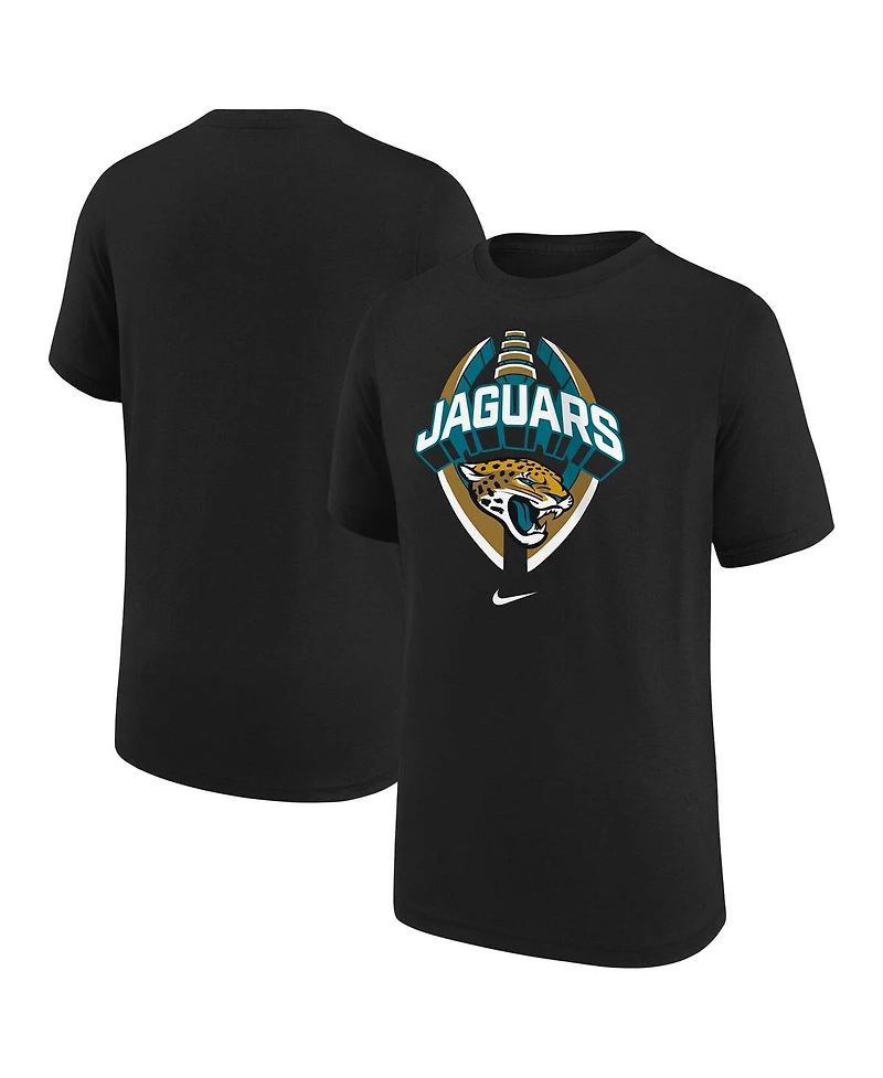 Nike Big Boys and Girls Black Jacksonville Jaguars Icon Legend T-Shirt