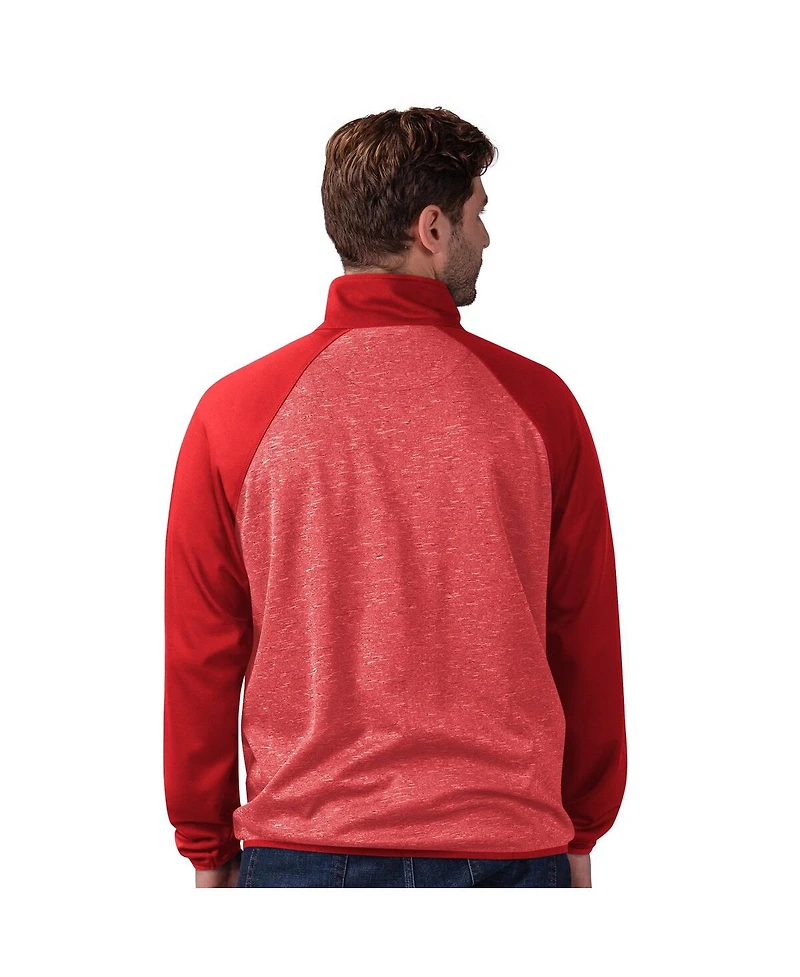 G-iii Sports by Carl Banks Men's Red Philadelphia Phillies Runners Raglan Full-Zip Track Jacket