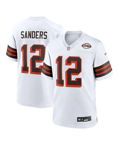 Nike Men's Shedeur Sanders White Cleveland Browns 2025 Nfl Draft 2nd Alternate Game Jersey