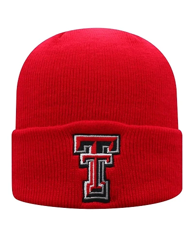 Top of the World Men's Red Texas Tech Red Raiders Logo Cuffed Knit Hat