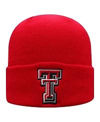 Top of the World Men's Red Texas Tech Red Raiders Logo Cuffed Knit Hat
