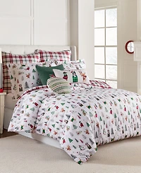 Levtex Home Meowy Christmas Reversible -Pc. Duvet Cover Set