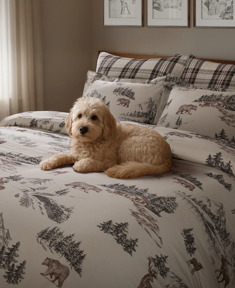 Levtex Home Lodge Toile Reversible 3-Pc. Duvet Cover Set