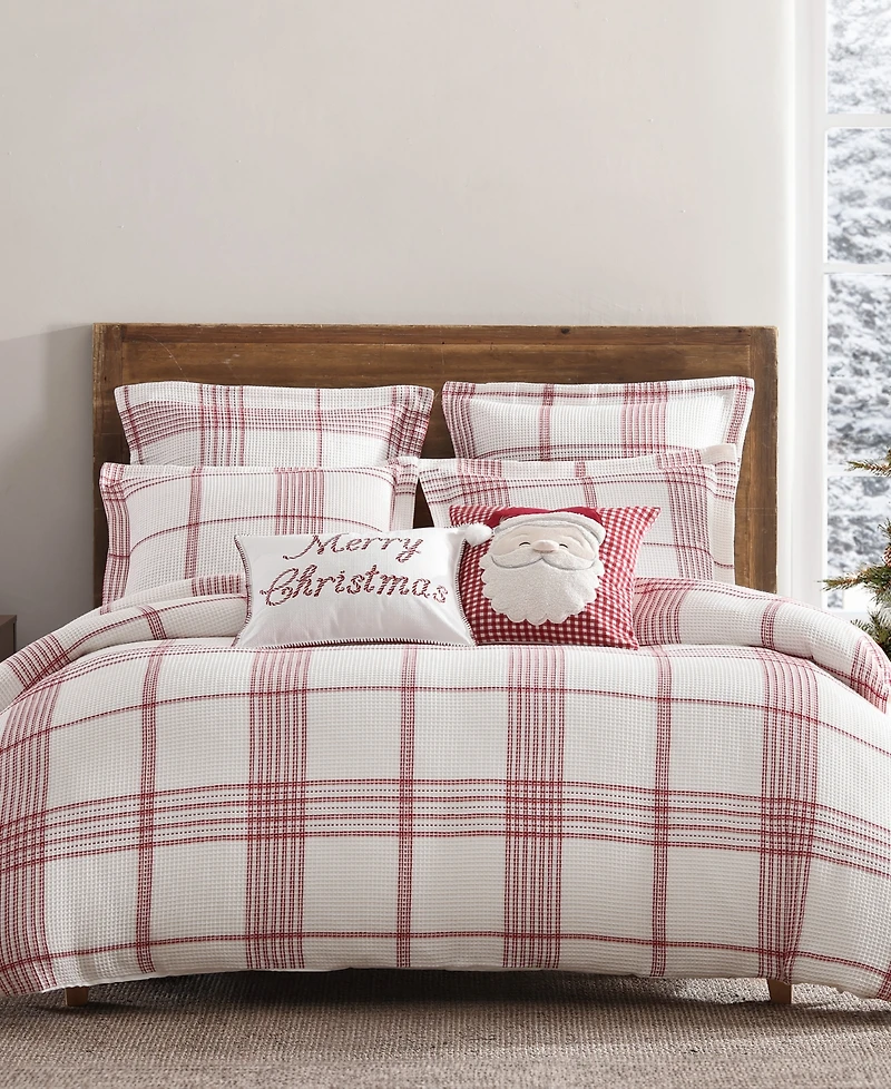 Levtex Home Waffle Plaid 3-Pc. Duvet Cover Set