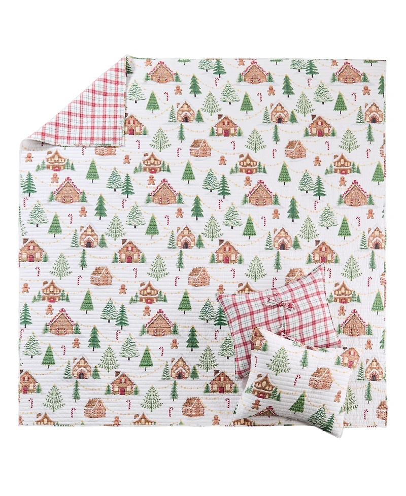 Levtex Home Gingerbread Village Reversible Quilt, Twin/Twin Xl