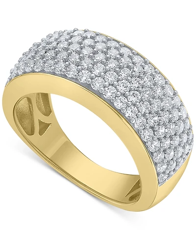 Men's Diamond Pave Cluster Ring (2 ct. t.w.) in Sterling Silver & 14k Gold-Plate