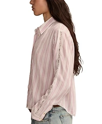 Lucky Brand Women's Lace-Trim Button-Down Cotton Shirt