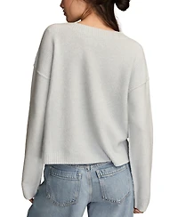 Lucky Brand Women's Waffle V-Neck Sweater