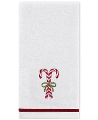 Decor Studio Holiday Candy Canes Turkish Cotton 2-Pc. Hand Towel Set, 16" x 28"