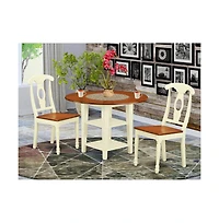 East West Furniture Dining Room Set Buttermilk & Cherry
