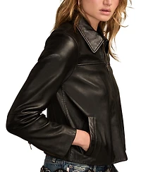 Lucky Brand Women's Zip Up Leather Jacket