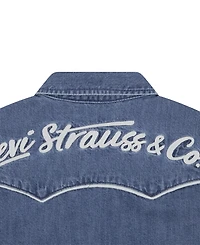 Levi's Big Boys Logo Western Denim Twill Long Sleeve Shirt