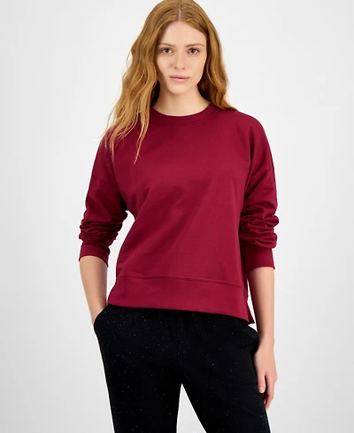 Id Ideology Women's Crewneck Vented-Hem Sweatshirt, Macy's Exclusive