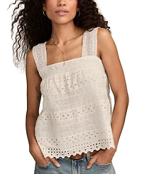 Lucky Brand Women's Eyelet Swing Tank Top