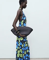 Mango Women's Long Floral-Print Dress