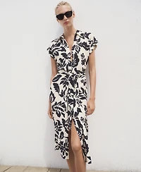 Mango Women's Floral Print Shirt Dress
