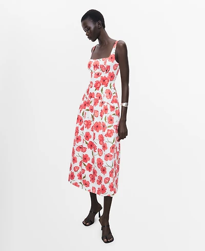 Mango Women's Flared Cotton Dress