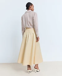 Mango Women's Frayed Ends Midi Skirt